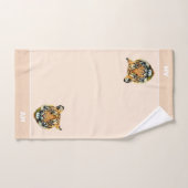 Elégant visage de tigre sur champagne beige (Serviette à main)