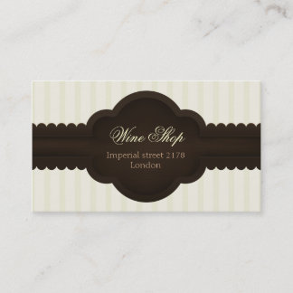 elegant  visitekaartje met houten label