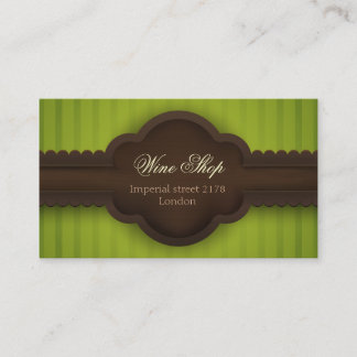 elegant  visitekaartje met houten label