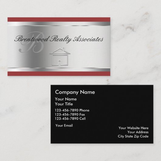 Elegant Visitekaartje onroerend goed (Voorkant / Achterkant)