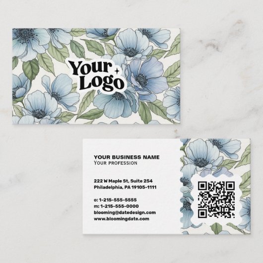 Elegant Visitekaartje – QR-code & logo (Voorkant / Achterkant)