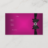 Elegant Visitekaartje Rich Pink Diamond Black (Achterkant)