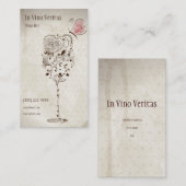 Elegant  Visitekaartje van wijnstang (Voorkant / Achterkant)