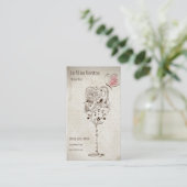 Elegant  Visitekaartje van wijnstang (Staand voorkant)