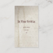 Elegant  Visitekaartje van wijnstang (Achterkant)