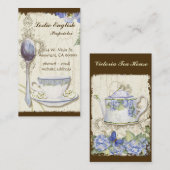 Elegant Visitekaartje voor aangepast theekoffie (Voorkant / Achterkant)