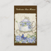 Elegant Visitekaartje voor aangepast theekoffie (Achterkant)