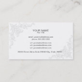 Elegant Visitekaartje Wit en Grijs (Achterkant)