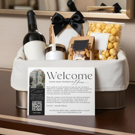 Elegant Visitor Greeting Vacation Rental Welcome Bedankkaart