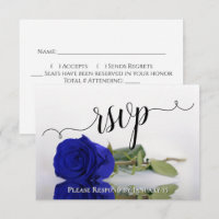 Elegant Vivid Royal Blue Reflecterend Roos Wedding