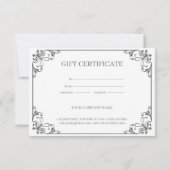 Elegant Vlaams Lijst Gepersonaliseerd Cadeaubon (Achterkant)