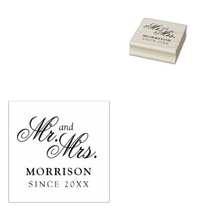 Elegant Vlaams Script Tijdloze romantische stijl Rubberstempel