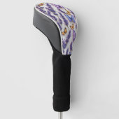 Elegant vlinder- en lavendelontwerp golfheadcover (Schuin)