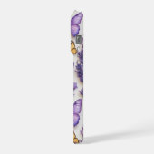 Elegant vlinder- en lavendelontwerp iPhone hoesje (Linkerkant)