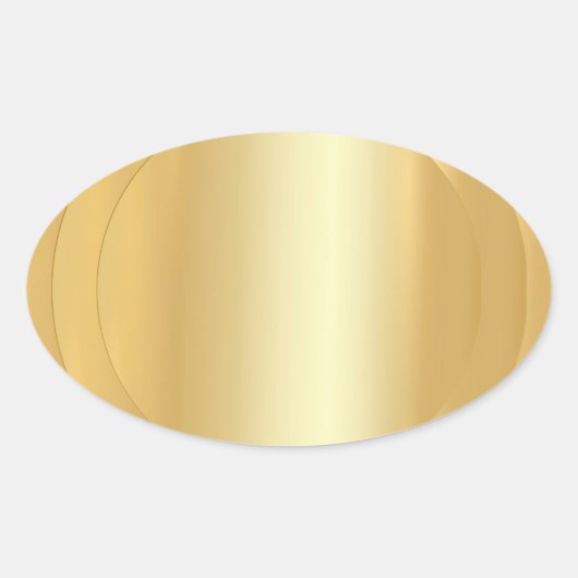 Elegant Voeg Jouw tekst Blank Sjabloon Faux Gold Ovale Sticker (Voorkant)