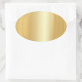 Elegant Voeg Jouw tekst Blank Sjabloon Faux Gold Ovale Sticker (Tas)