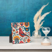 Elegant vogelontwerp in Poolse volkskunststijl Fotoplaat (Insitu)