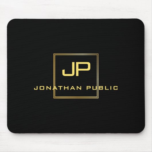 Elegant voor aangepaste Sjabloon voor zwart-wit en Muismat (Voorkant)