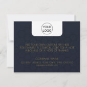 Elegant voor kleine bedrijven Flat Hartelijk dank  Bedankkaart (Achterkant)