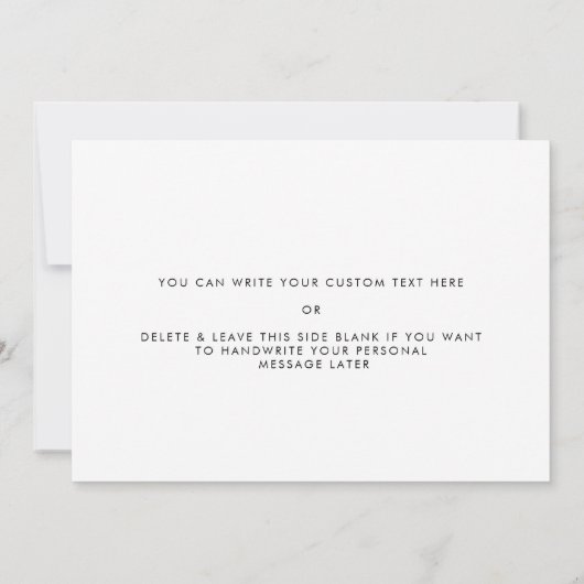 Elegant voor mijn bruid op onze trouwdag kaart (Achterkant)