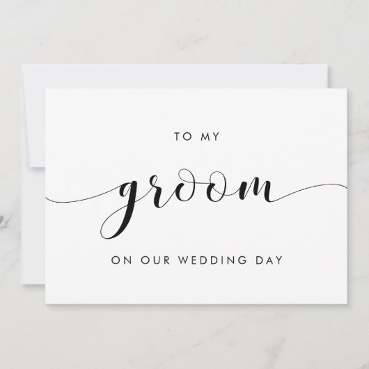 Elegant voor mijn bruidegom op onze trouwdagkaart (Voorkant)