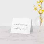 Elegant voor mijn bruidsmeisje op mijn huwelijksda kaart (Gele Bloem)