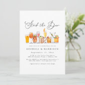 Elegant Voorraad De Bar Koppels Douche Uitnodiging (Staand voorkant)