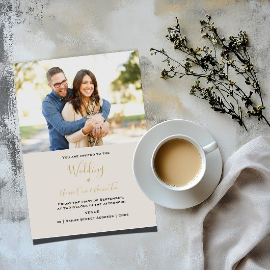 Élégant votre faire-part de mariage photo romantiq