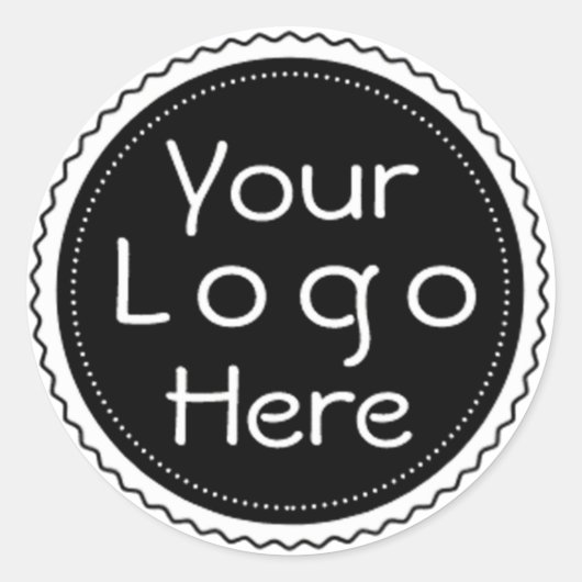 Élégant Votre Logo Ici Sticker Classic Round (Devant)