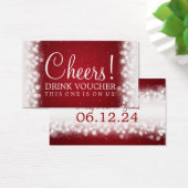 Élégant Voucher Boisson Magic Sparkle Rouge (Bureau)