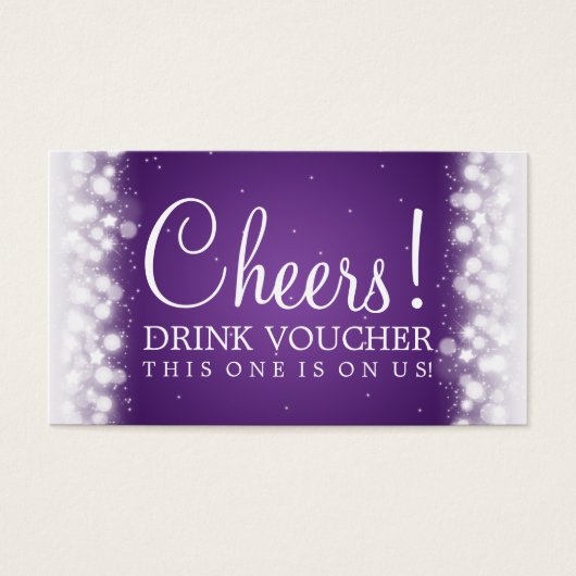 Élégant Voucher Boisson Magique Étincelle Violet (Devant)