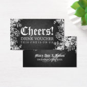 Élégant Voucher Boisson Victorien Flourish Black (Bureau)