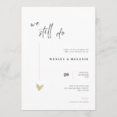 Elegant Vow Renewal Wedding Anniversary Invitation (Devant)