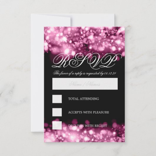 Élégant voyant rose RSVP (Devant)