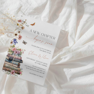 Elegant Vrijgezellenfeest "A New Chapter Begins So Kaart