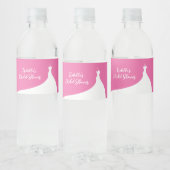 Elegant Vrijgezellenfeest fuchsia Water Fles Etike Waterfles Etiket (Flessen)