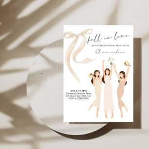 Elegant Vrijgezellenfeest- Happy Bride & Bridesmai Kaart