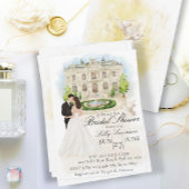 Elegant Vrijgezellenfeest met bruid en bruidegom l Kaart