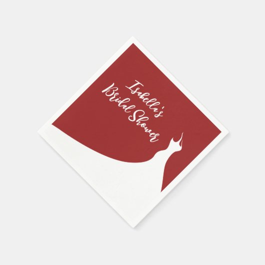 Elegant Vrijgezellenfeest Napkin red Servet (Hoek)