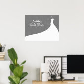 Elegant Vrijgezellenfeest Poster grijs linnen (Thuiskantoor)