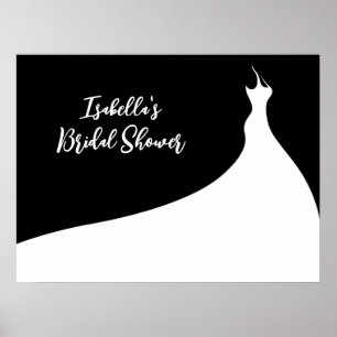 Elegant Vrijgezellenfeest Poster zwart
