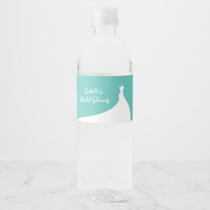 Elegant Vrijgezellenfeest turquoise Water Fles Lab Waterfles Etiket