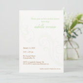 Elegant Vrijgezellenfeest Uitnodigen, Mint Kaart (Staand voorkant)