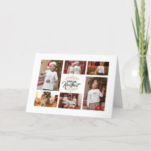 Elegant Vrolijk Kerstbal fotocollage Kerstdiagram Feestdagen Kaart