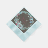 Elegant Vrolijk Kerstfeest Bloemen Bruin Servet (Hoek)