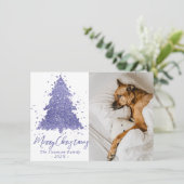 Elegant Vrolijk Kerstfeest | Charmante chique boom Feestdagenkaart (Staand voorkant)