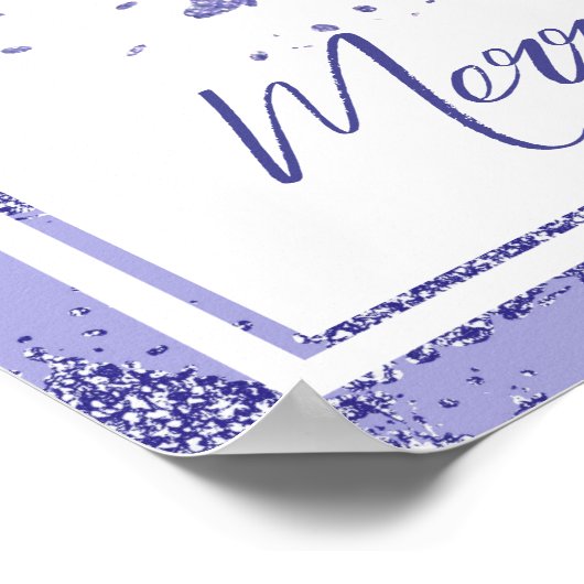 Elegant Vrolijk Kerstfeest | Charmante lavendelboo Poster (Hoek)