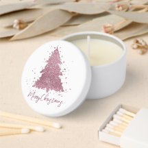 Elegant Vrolijk Kerstfeest | Dusty Mauve Pink Tree