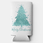 Elegant Vrolijk Kerstfeest | Luxe Aqua Mint Splatt (Achterkant)