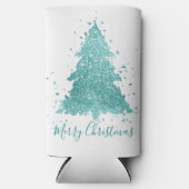 Elegant Vrolijk Kerstfeest | Luxe Aqua Mint Splatt (Voorkant)